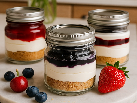 🧁🍓 Mini Cheesecake Jars (No-Bake!)
