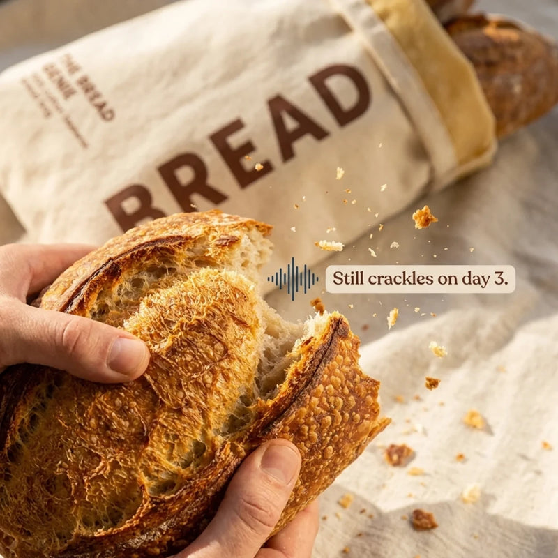 The Bread Genie - 100% Cotton-Beeswax Bread Bag