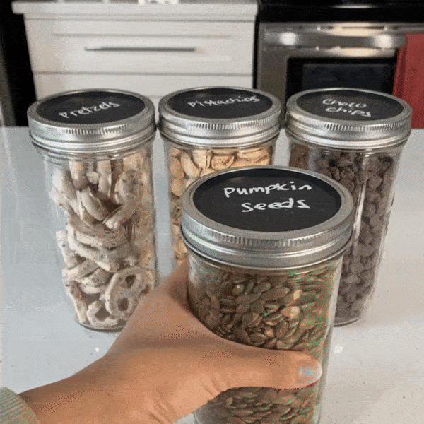 Premium Chalkboard Top Mason Jar Lids (24 lid bundle)