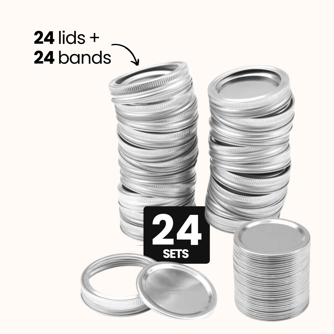 Mason Jar Lids with Bands (24 pack)