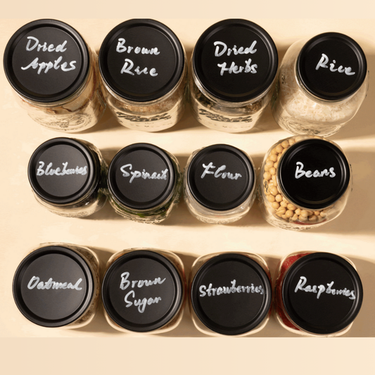 Chalkboard Top Mason Jar Lids (Regular - 12 set)