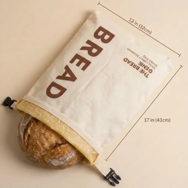The Bread Genie - 100% Cotton-Beeswax Bread Bag