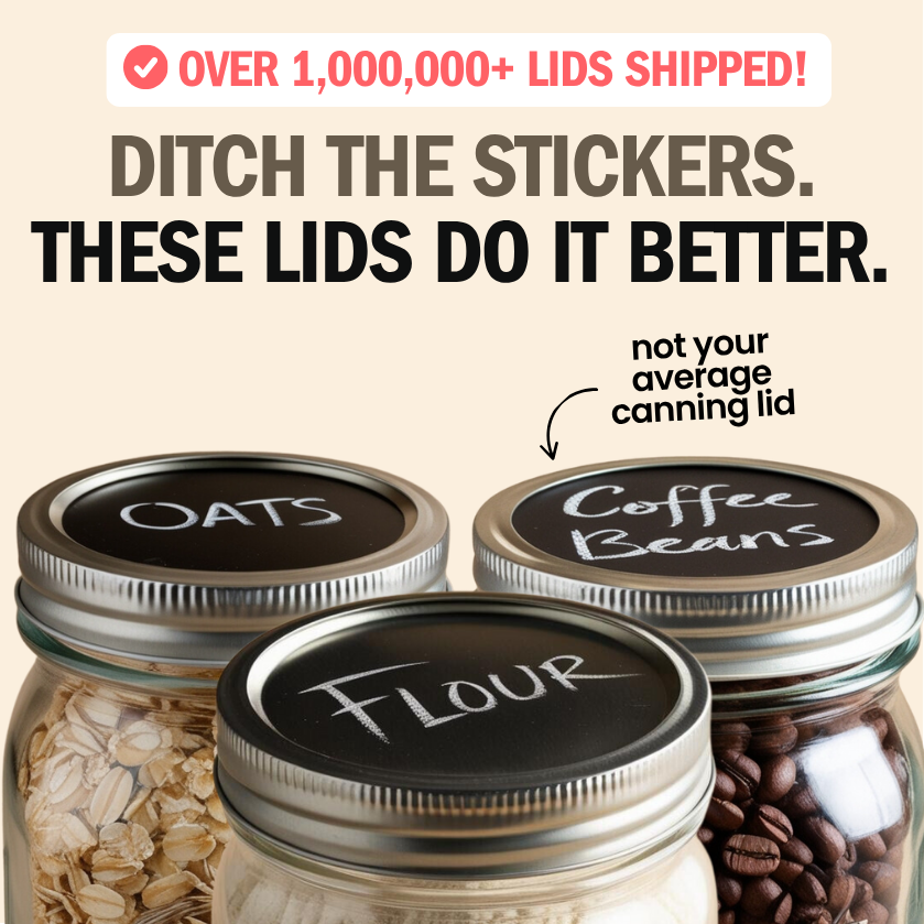 Premium Chalkboard Top Mason Jar Lids (24 lid bundle)