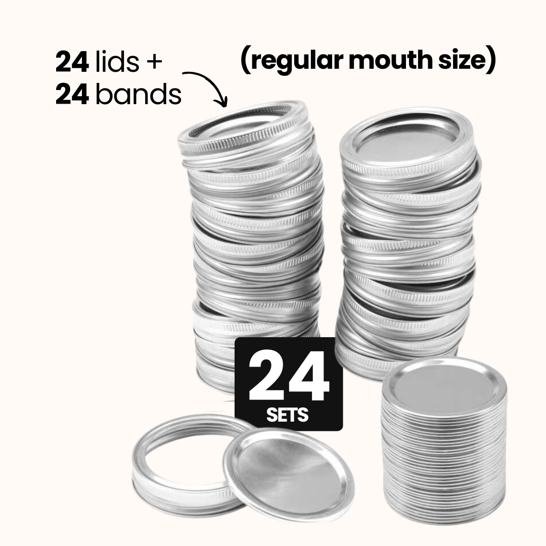 Mason Jar Lids with Bands (24 pack)