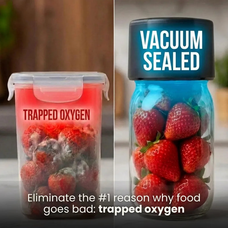 Eliminate trapped oxygen, the number one reason food goes bad
